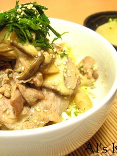 【豚肉と大葉の味噌炒め丼】-レシピのメイン写真