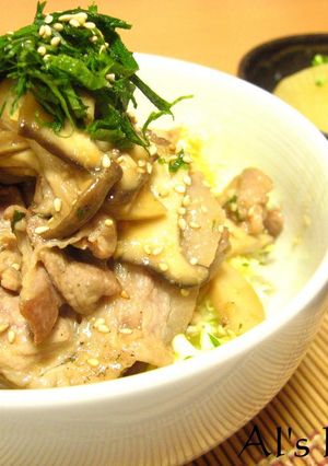 【豚肉と大葉の味噌炒め丼】-レシピのメイン写真