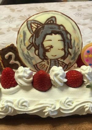 キャラケーキ(プレート)しのぶ 鬼滅-レシピのメイン写真