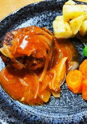 煮込みハンバーグ-レシピのメイン写真