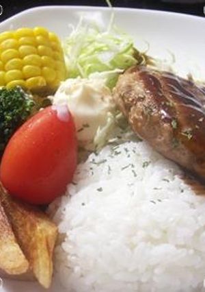ワンプレート☆ハンバーグ-レシピのメイン写真