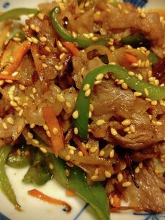 ご飯メモ 牛肉の甘辛炒め-レシピのメイン写真