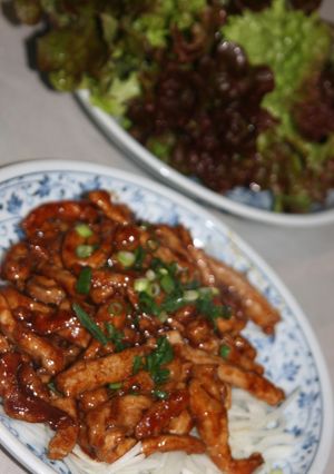 中華風・豚肉の千切り炒め、レタス包み-レシピのメイン写真