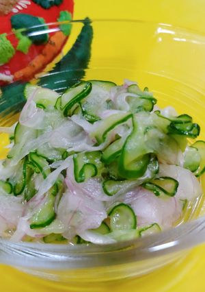 紫玉ねぎときゅうりの酢の物-レシピのメイン写真