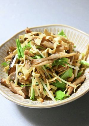 豆腐干糸と焼ききのこの中華和え-レシピのメイン写真