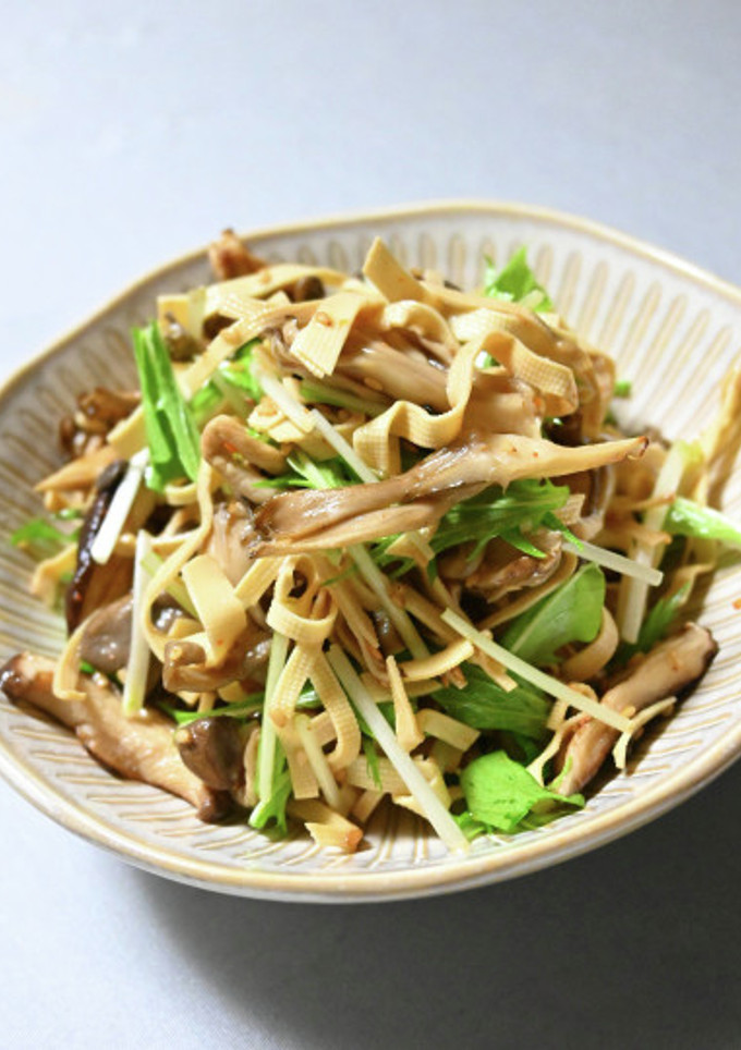 豆腐干糸と焼ききのこの中華和え-レシピのメイン写真
