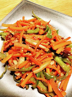 めんつゆで簡単!緑黄色野菜のきんぴら-レシピのメイン写真