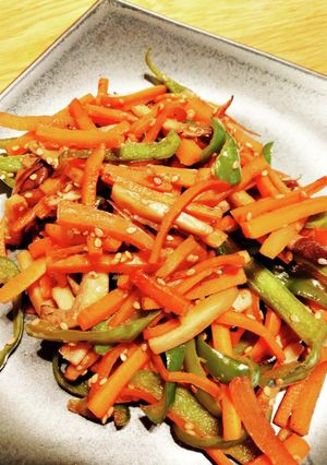 めんつゆで簡単！緑黄色野菜のきんぴら-レシピのメイン写真