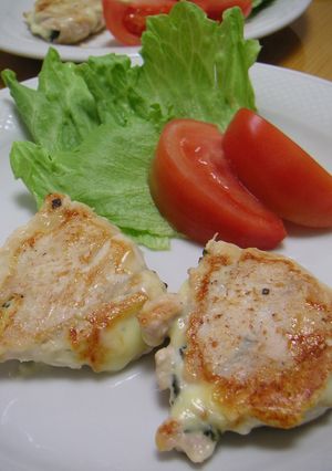鶏ささみのしそ＆チーズはさみ焼き-レシピのメイン写真