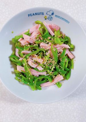 ピーマンとハムの中華風和え物-レシピのメイン写真