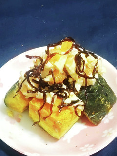 “ごま昆布煮玉子かぼちゃサラダ”和え-レシピのメイン写真