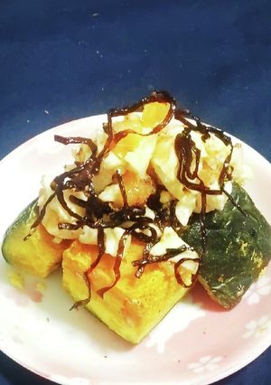 “ごま昆布煮玉子かぼちゃサラダ”和え-レシピのメイン写真
