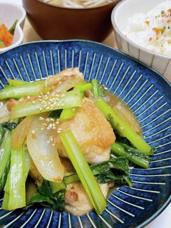 鶏ももと小松菜のさっぱり炒め-レシピのメイン写真