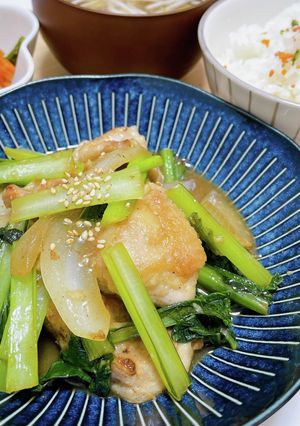 鶏ももと小松菜のさっぱり炒め-レシピのメイン写真