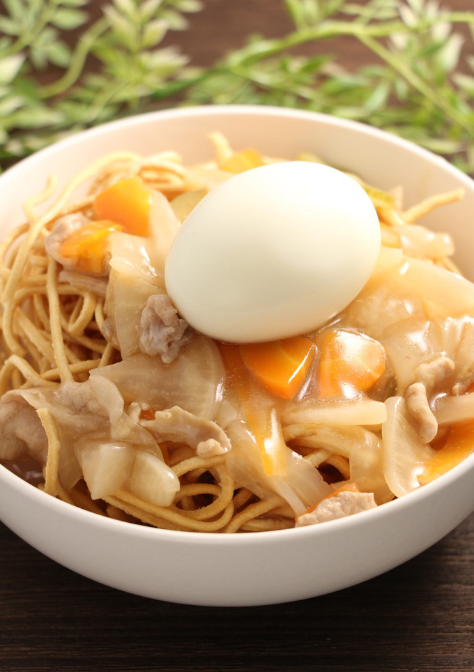 簡単！かた焼きそば　漬物あんかけ-レシピのメイン写真