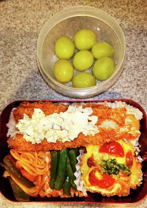 エビフライいぶりがっこタルタル　弁当-レシピのメイン写真