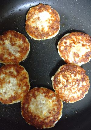 マルシンハンバーグで朝ごはん-レシピのメイン写真