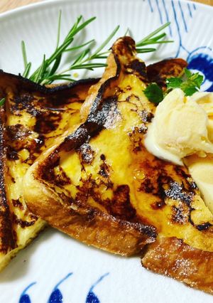レンジでふわふわ♪無糖フレンチトースト-レシピのメイン写真
