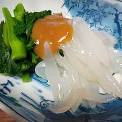 A picture of のらぼう菜といかの酢味噌.