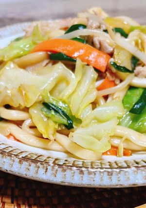 ✿母の味。関東風焼きうどん✿-レシピのメイン写真