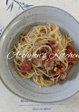 簡単!ミートローフで生トマトパスタ-レシピのメイン写真