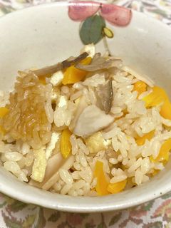 エリンギとにんじんと油揚げの炊き込みご飯-レシピのメイン写真
