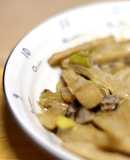 長芋と牛ハツのマヨネーズ炒め