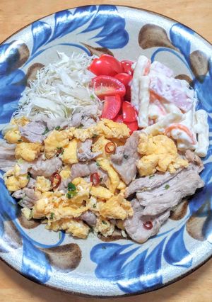 町中華の豚こま肉と卵のピリ辛炒め-レシピのメイン写真