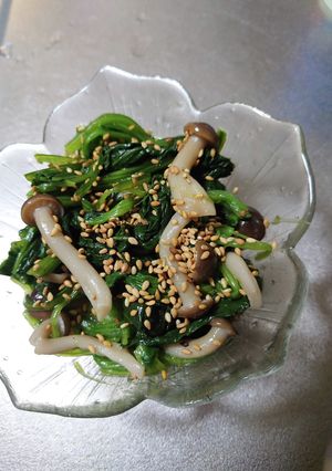 ほうれん草としめじのナムル風-レシピのメイン写真
