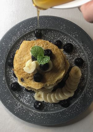簡単ヘルシー！オートミールパンケーキ-レシピのメイン写真