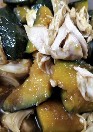 厨房ばあばぁ!バター醤油.鶏ササミ南瓜煮-レシピのメイン写真