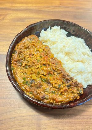 極めた我が家のなすニラキーマカレー-レシピのメイン写真