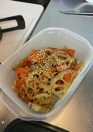 皮ごと蓮根人参きんぴら-レシピのメイン写真
