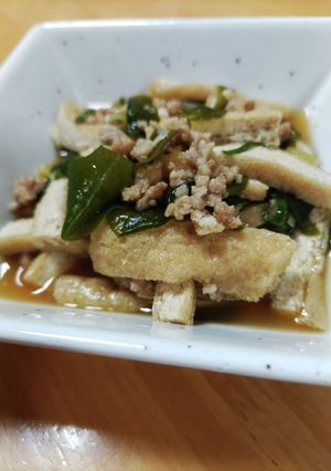 油揚げとワカメのひき肉煮-レシピのメイン写真