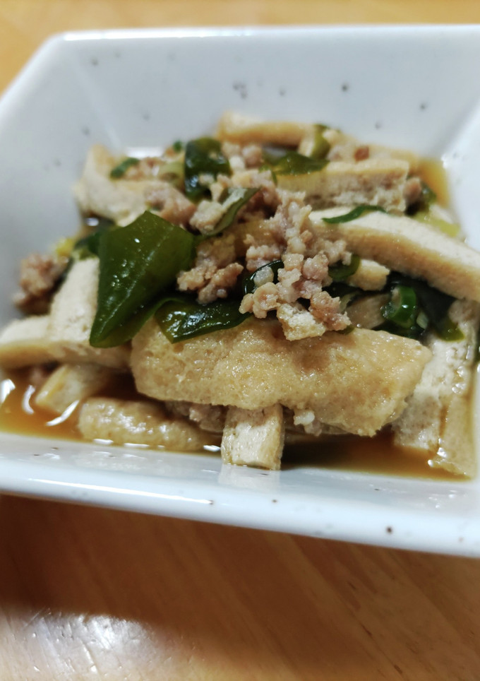 油揚げとワカメのひき肉煮-レシピのメイン写真