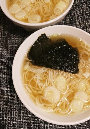 鶏皮de-麺スープ-レシピのメイン写真