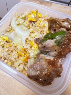 レタスチャーハン☆ピーマンの豚肉巻き弁当-レシピのメイン写真