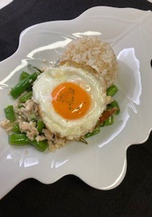 インゲンとひき肉のガパオ風-レシピのメイン写真