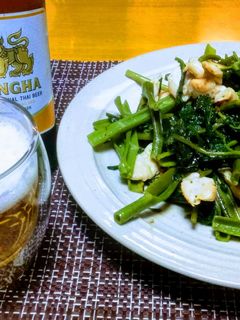空芯菜とニンニクのエスニック風炒め-レシピのメイン写真