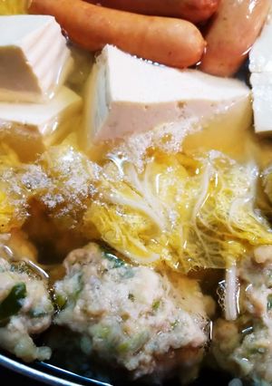 鶏団子鍋-レシピのメイン写真
