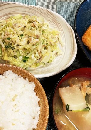 いぶりがっこタルタル☆空炒りキャベツ-レシピのメイン写真