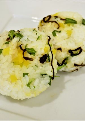 みず菜入りおにぎり-レシピのメイン写真