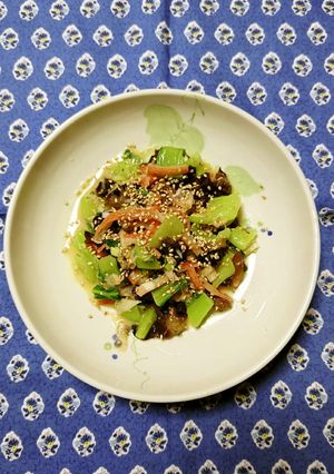 ヨウサマの減塩きくらげ青梗菜の酢味噌和え-レシピのメイン写真