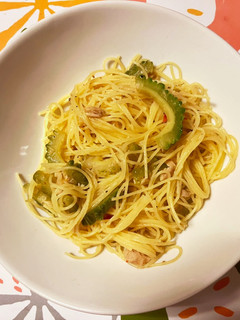 ゴーヤとツナのペペロンチーノ-レシピのメイン写真