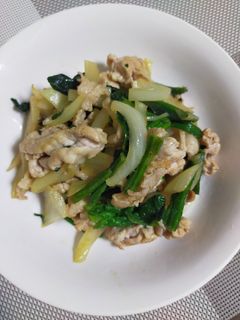 時短!豚肉とほうれん草の炒めもの-レシピのメイン写真