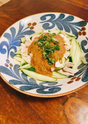 しっとりササミの棒棒鶏☆濃厚胡麻ダレ!-レシピのメイン写真