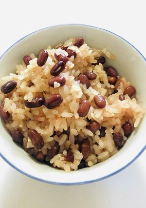 小豆で簡単、炊飯器で作る4合お赤飯-レシピのメイン写真