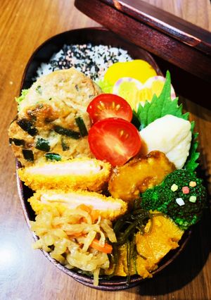 豚ニラつくね弁当♡-レシピのメイン写真