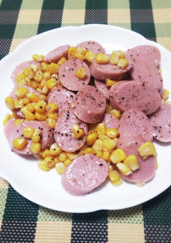 魚肉ソーセージとコーンのガリマヨ炒め-レシピのメイン写真