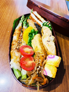 アスパラ肉巻き焼き肉だれ弁当♡-レシピのメイン写真